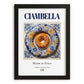Ciambella – Italian Dessert Dish, Farmhouse Kitchen Wall Art, in sleek black frame