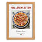 Pizza prosciutto – Italian Pizza, Trattoria Painting, set in oak frame