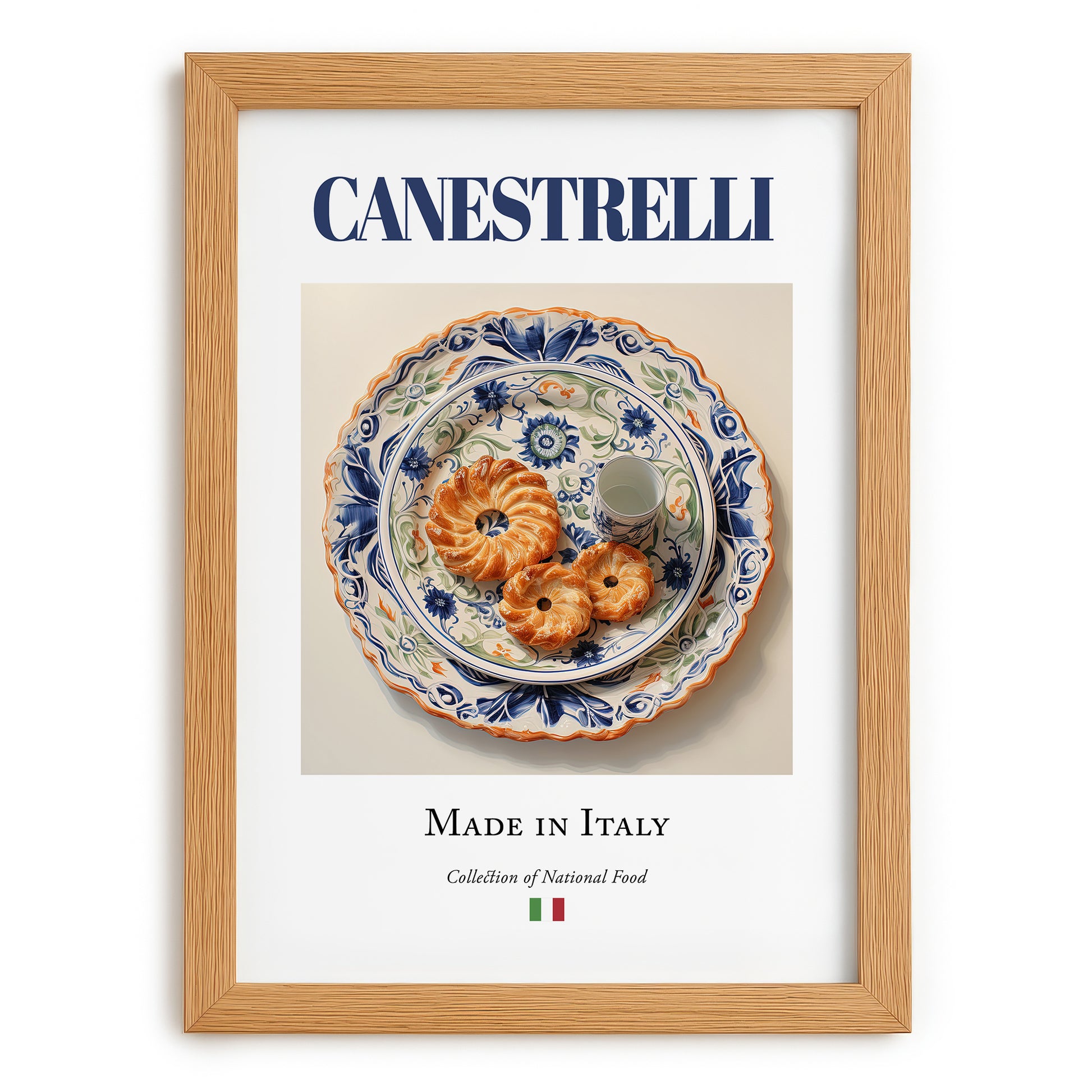 Canestrelli – Italian Dessert Dish, Tavern Painting, set in oak frame