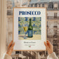 Prosecco – Italian Sparkling Wine, Vinoteca Poster, styled in a charming Paris street view