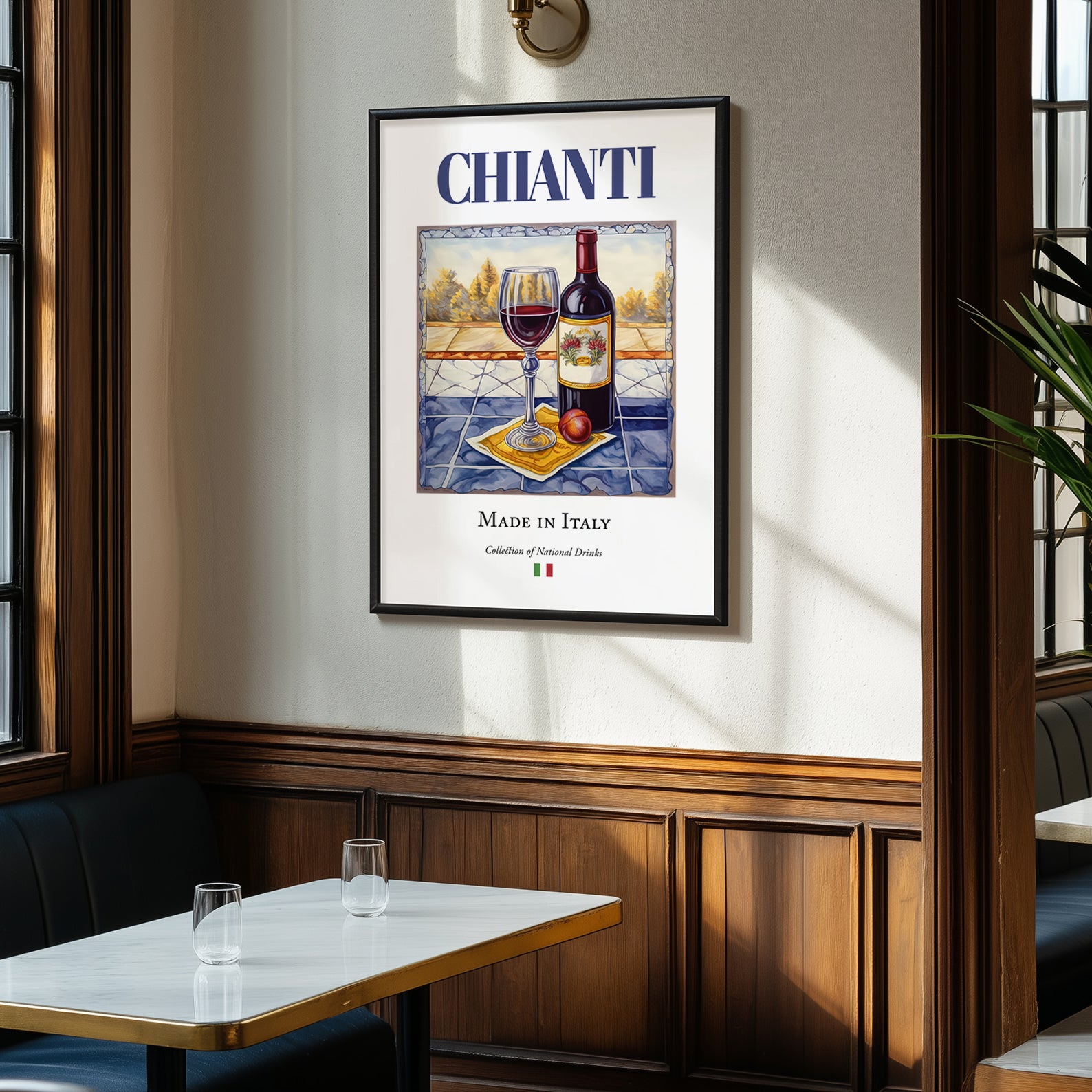 Chianti – Italian Red Wine, Wine Bar Poster, clean layout with no caption