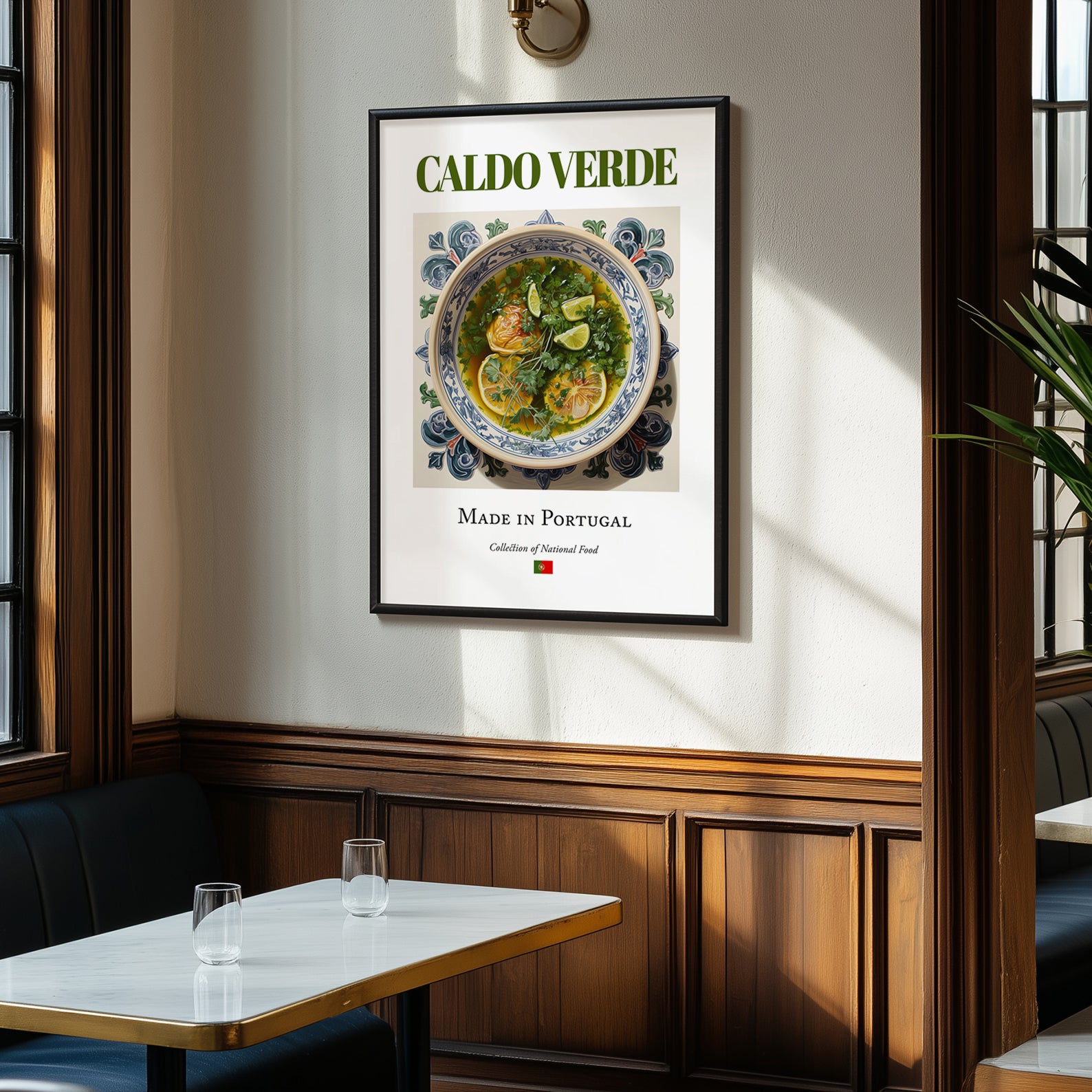 Caldo verde – Portuguese Soup Dish, Restaurant Wall Art, clean layout with no caption