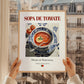 Sopa de tomate – Portuguese Soup Dish, Tavern Wall Art, styled in a charming Paris street view