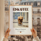 Eiskaffee – German Coffee, Espresso Bar Illustration, styled in a charming Paris street view