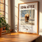 Eiskaffee – German Coffee, Espresso Bar Illustration, no-text version framed in wood