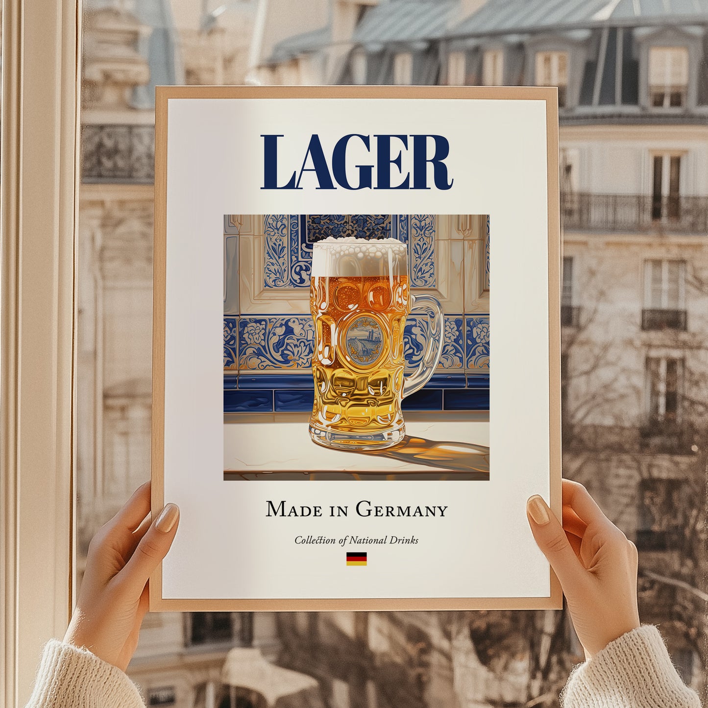 Lager – German Beer, Brauhaus Still Life, styled in a charming Paris street view