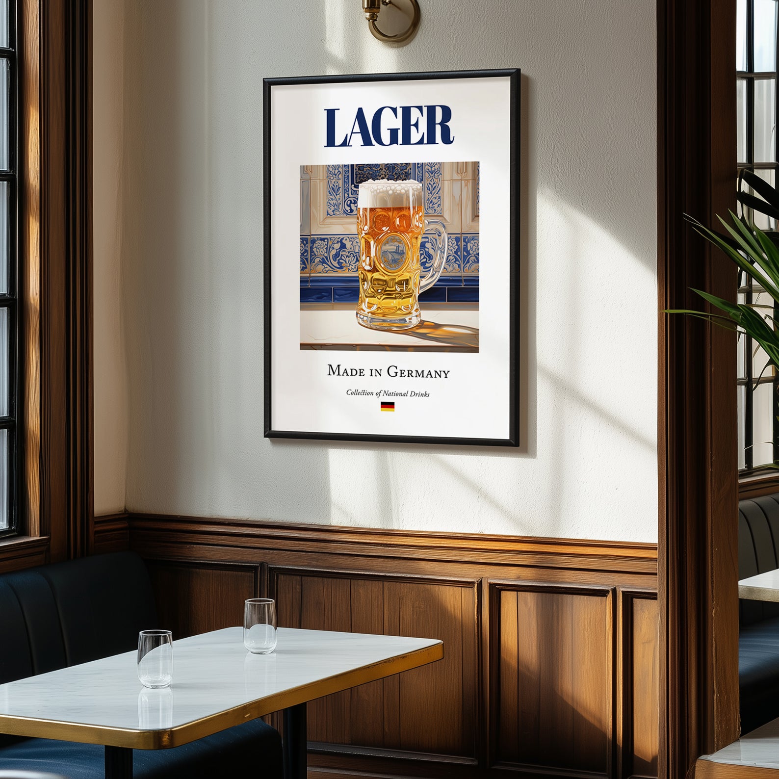 Lager – German Beer, Brauhaus Still Life, clean layout with no caption