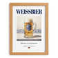 Weissbier – German Beer, Brauhaus Painting, set in oak frame
