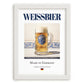Weissbier – German Beer, Brauhaus Painting, placed in minimal white frame