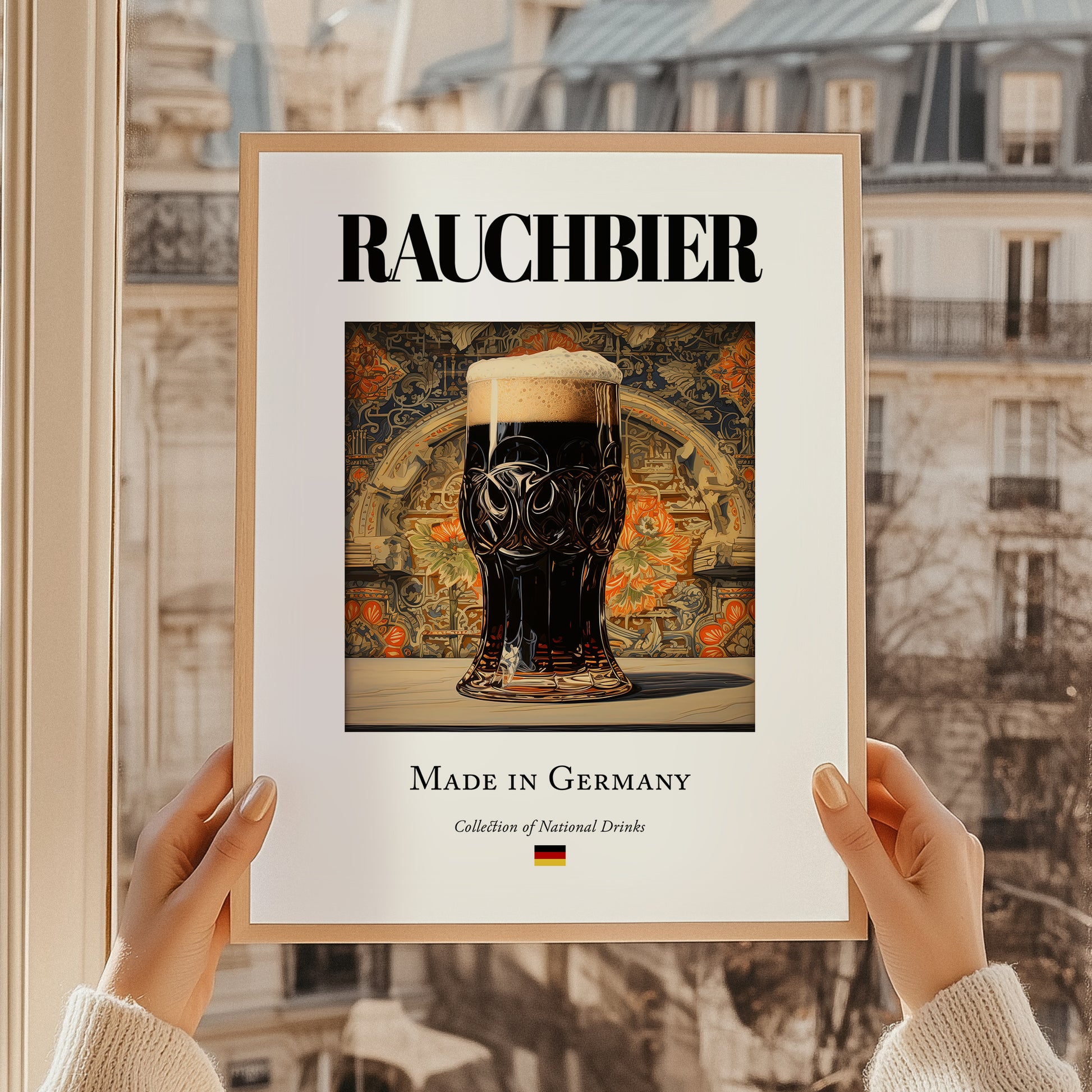 Rauchbier – German Beer, Brauhaus Wall Decor, styled in a charming Paris street view