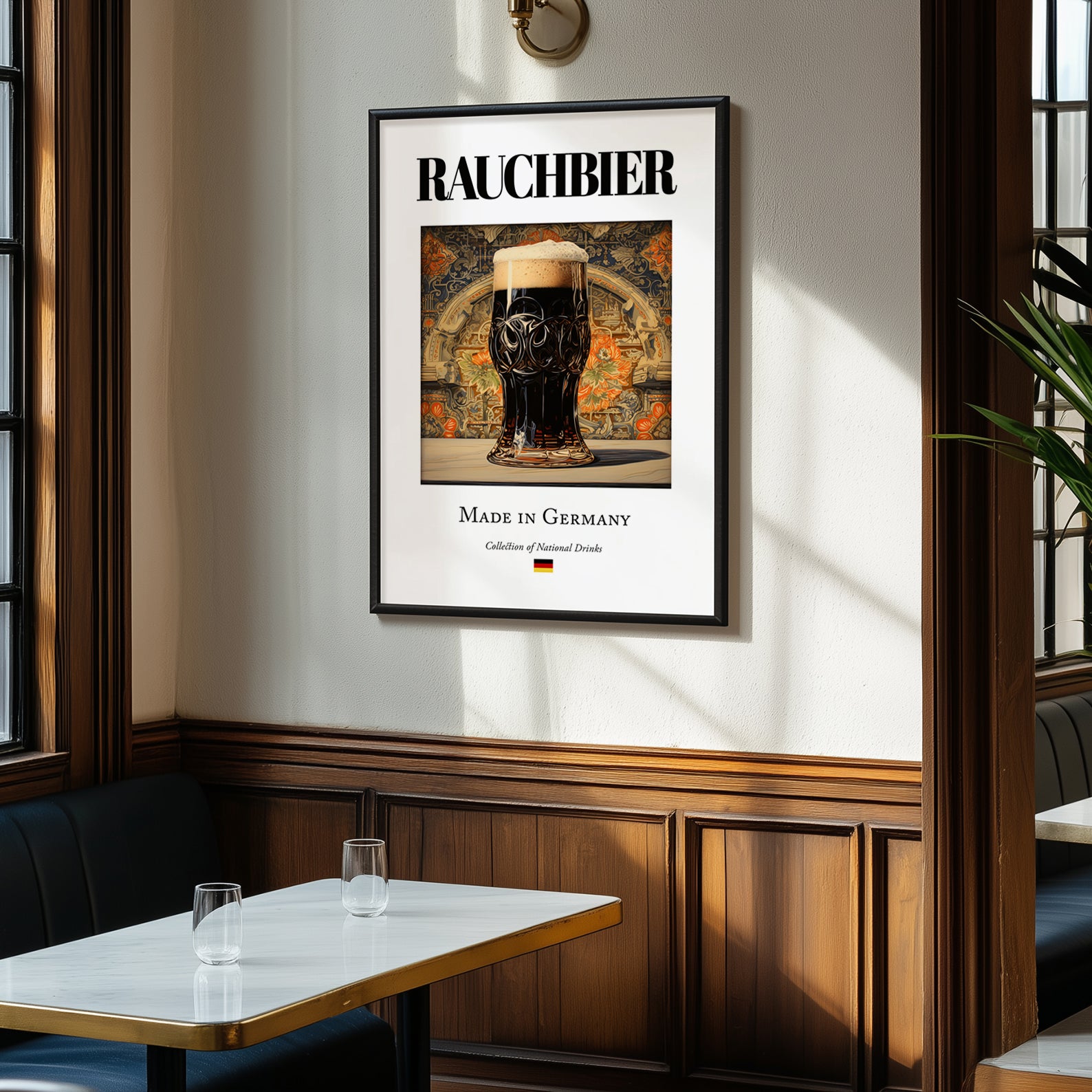 Rauchbier – German Beer, Brauhaus Wall Decor, clean layout with no caption