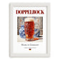 Doppelbock – German Beer, Gastropub Print, placed in minimal white frame