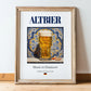 Altbier – German Beer, Craft Brewery Poster, in wooden frame leaning on the floor