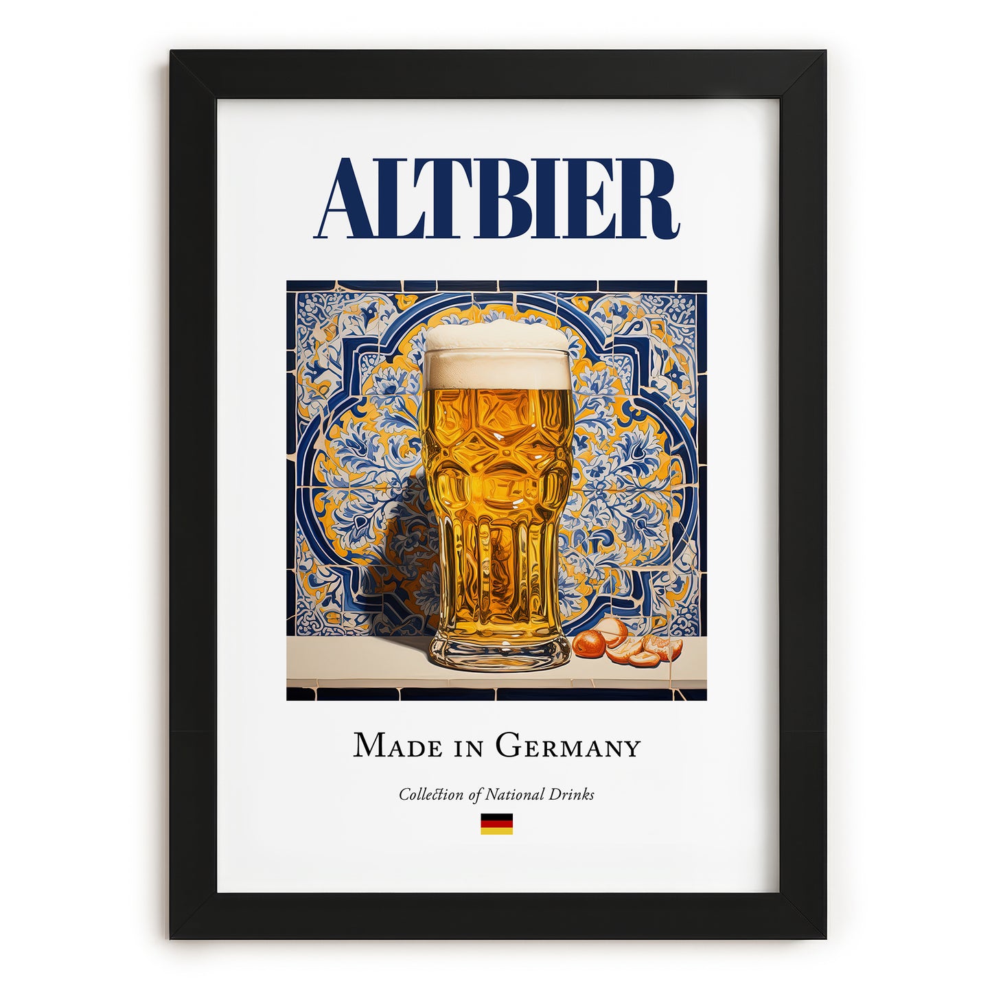 Altbier – German Beer, Craft Brewery Poster, in sleek black frame