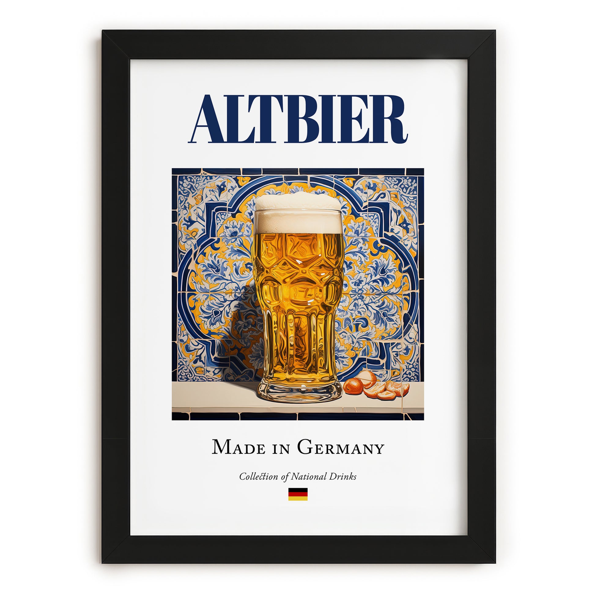 Altbier – German Beer, Craft Brewery Poster, in sleek black frame