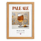 Pale Ale – English Beer, Gastropub Wall Art, set in oak frame