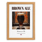 Brown Ale – English Beer, Gastropub Still Life, set in oak frame