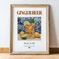 Ginger Beer – English Beverage Drink, Jazz Bar Still Life, in wooden frame leaning on the floor