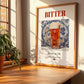 Bitter – English Beer, Brauhaus Poster, no-text version framed in wood