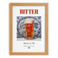 Bitter – English Beer, Brauhaus Poster, set in oak frame