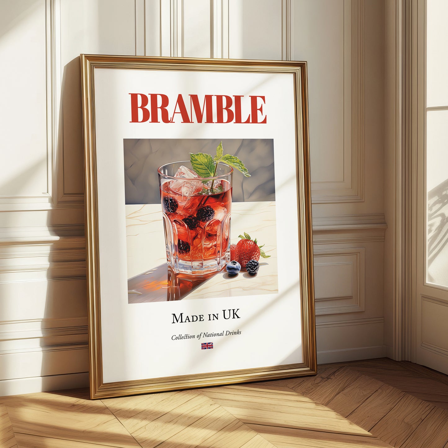 Bramble – English Cocktail Drink, Speakeasy Wall Art