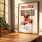 Bramble – English Cocktail Drink, Speakeasy Wall Art, no-text version framed in wood