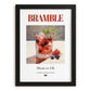 Bramble – English Cocktail Drink, Speakeasy Wall Art, in sleek black frame