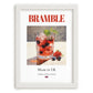 Bramble – English Cocktail Drink, Speakeasy Wall Art, placed in minimal white frame