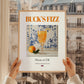 Buck's Fizz – English Cocktail Drink, Rooftop Terrace Wall Art, styled in a charming Paris street view