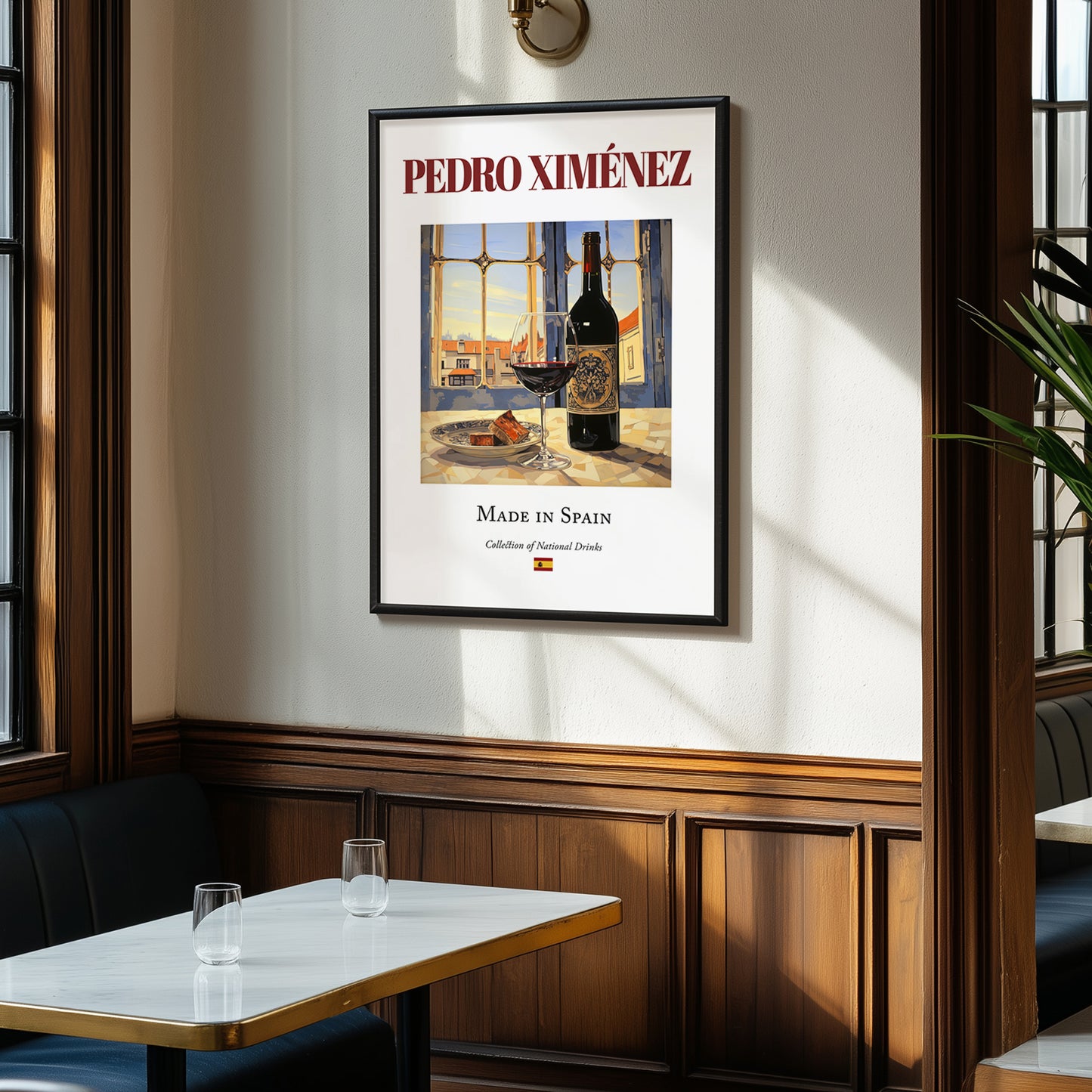 Pedro Ximénez – Spanish Dessert Wine, Tasting Room Wall Decor, clean layout with no caption