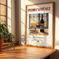 Pedro Ximénez – Spanish Dessert Wine, Tasting Room Wall Decor, no-text version framed in wood