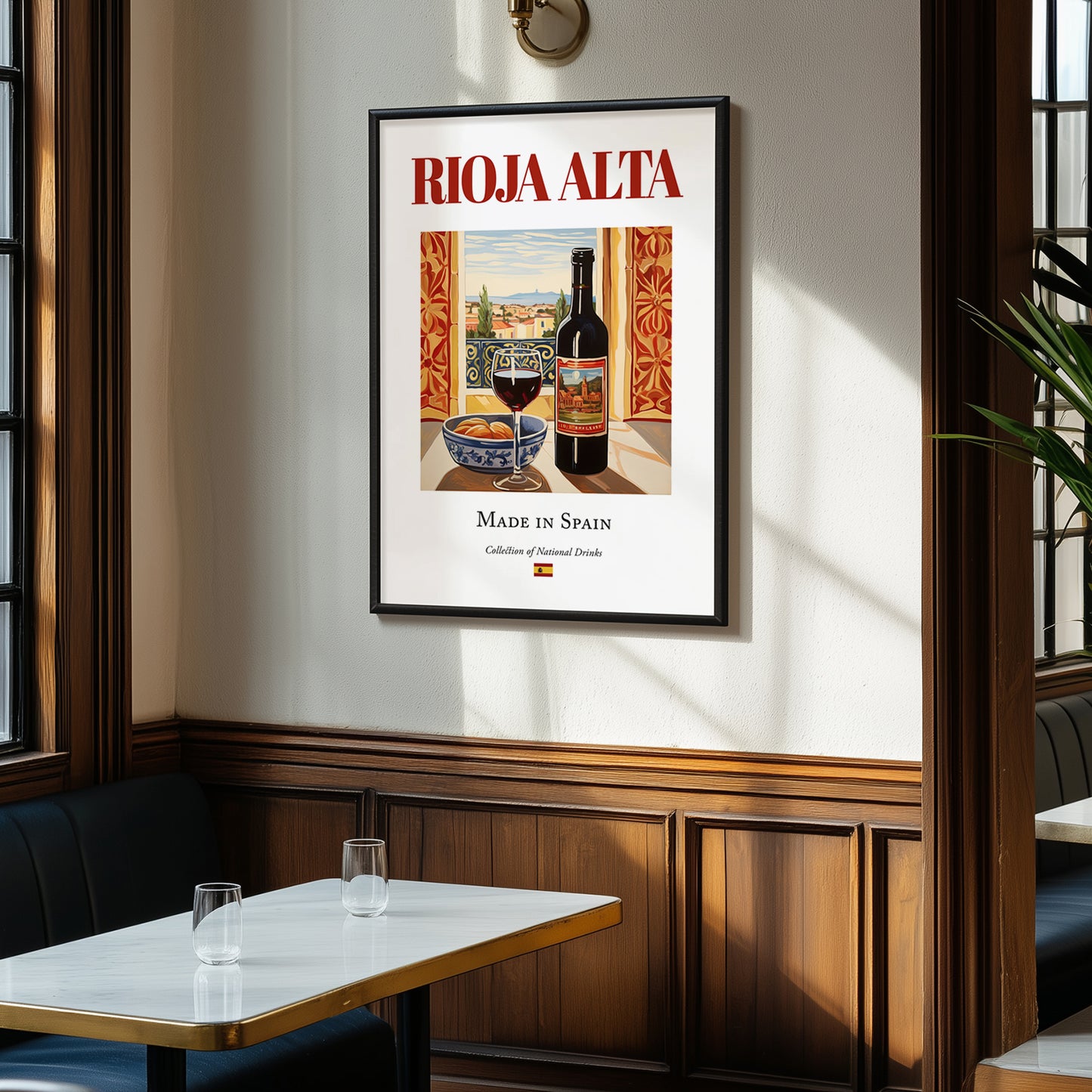 Rioja Alta – Spanish Red Wine, Bodega Poster, clean layout with no caption