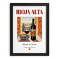 Rioja Alta – Spanish Red Wine, Bodega Poster, in sleek black frame