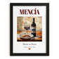 Mencía – Spanish Red Wine, Wine Bar Poster, in sleek black frame