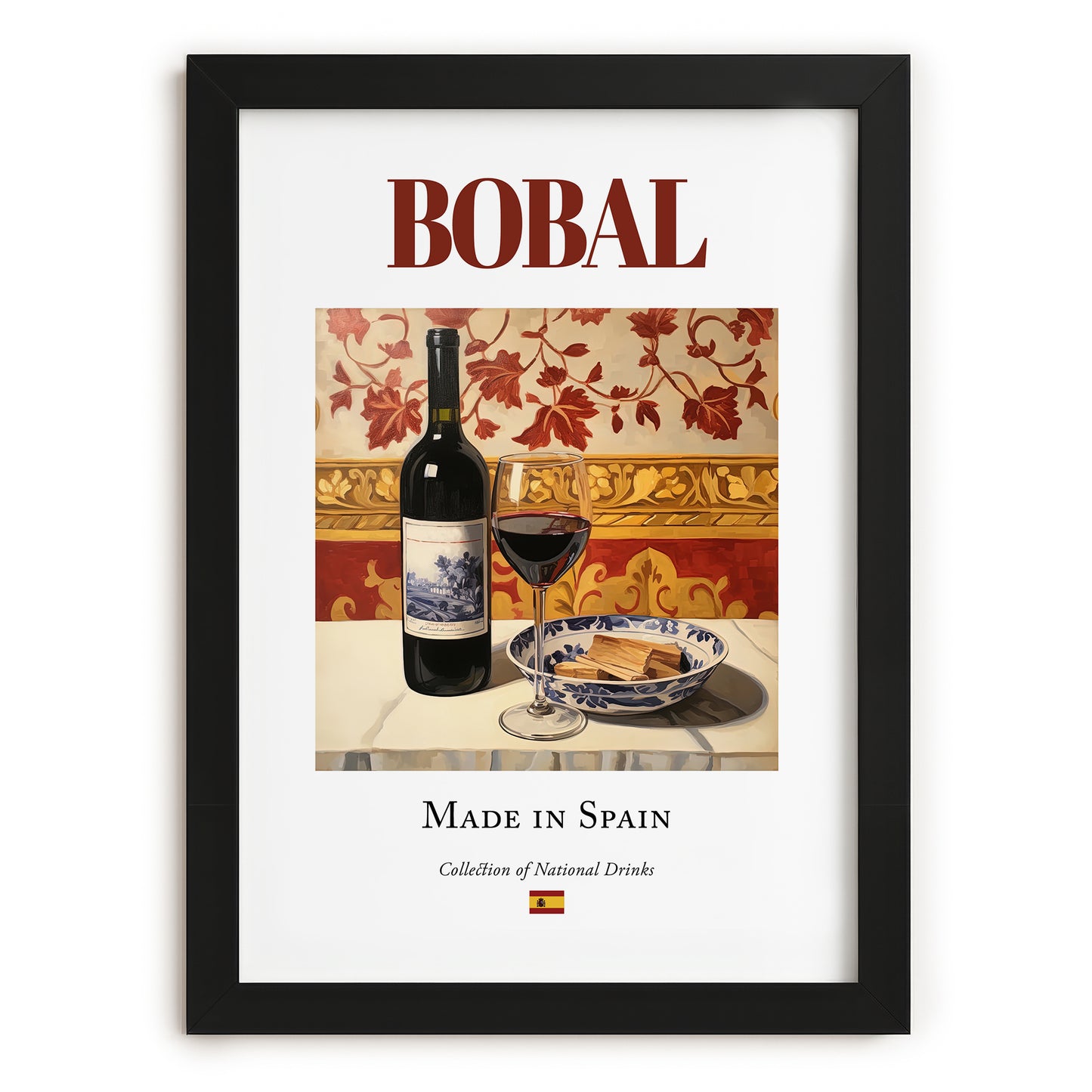 Bobal – Spanish Red Wine, Vinoteca Poster, in sleek black frame