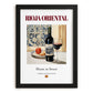 Rioja Oriental – Spanish Red Wine, Enoteca Painting, in sleek black frame