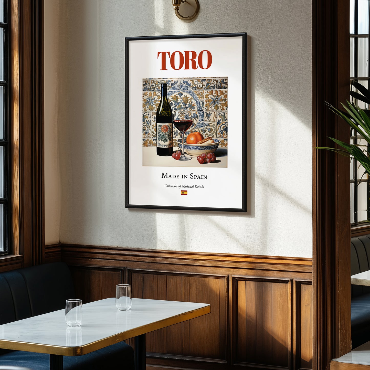 Toro – Spanish Red Wine, Wine Bar Print, clean layout with no caption
