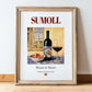 Sumoll – Spanish Red Wine, Tasting Room Poster, in wooden frame leaning on the floor