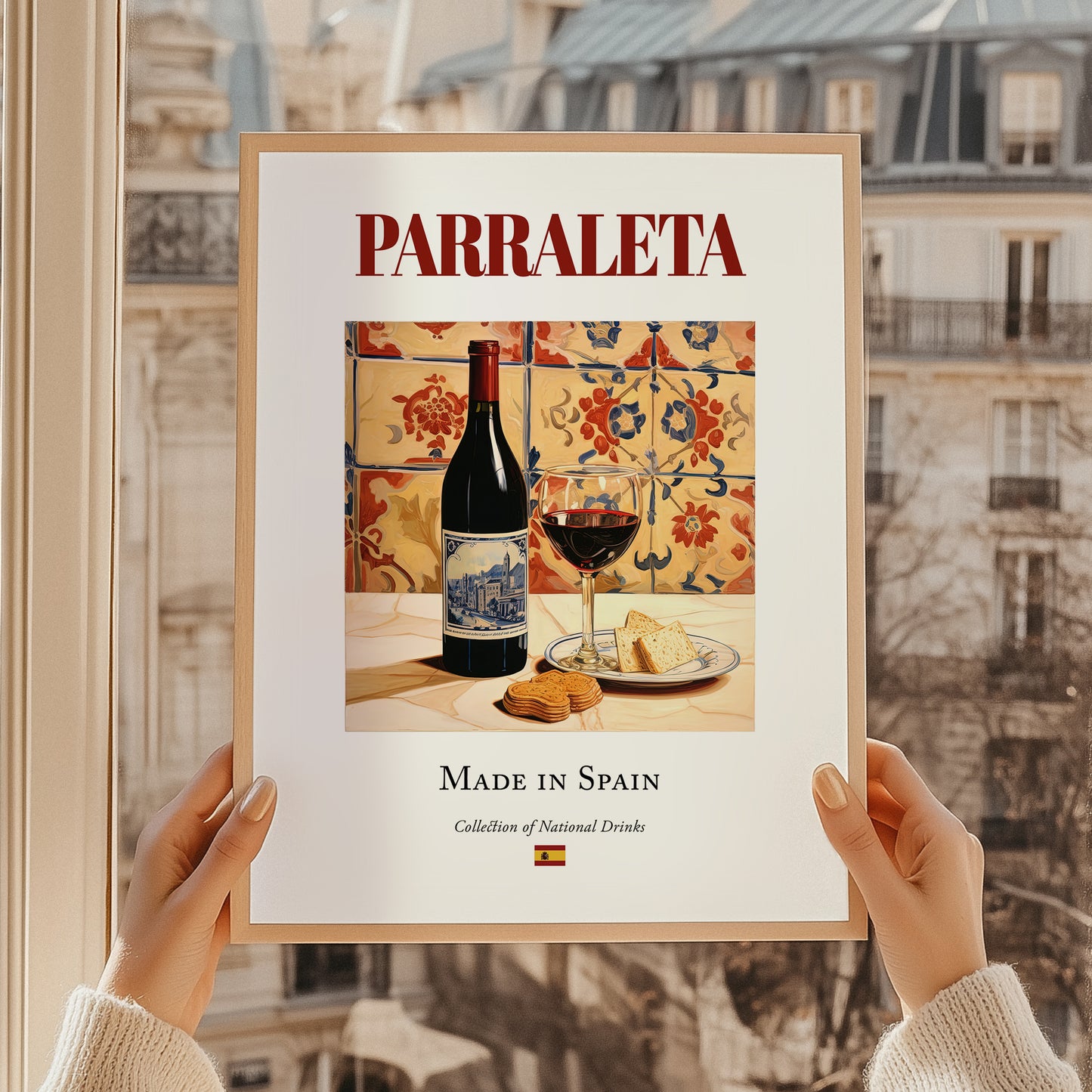 Parraleta – Spanish Red Wine, Enoteca Art, styled in a charming Paris street view