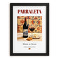 Parraleta – Spanish Red Wine, Enoteca Art, in sleek black frame