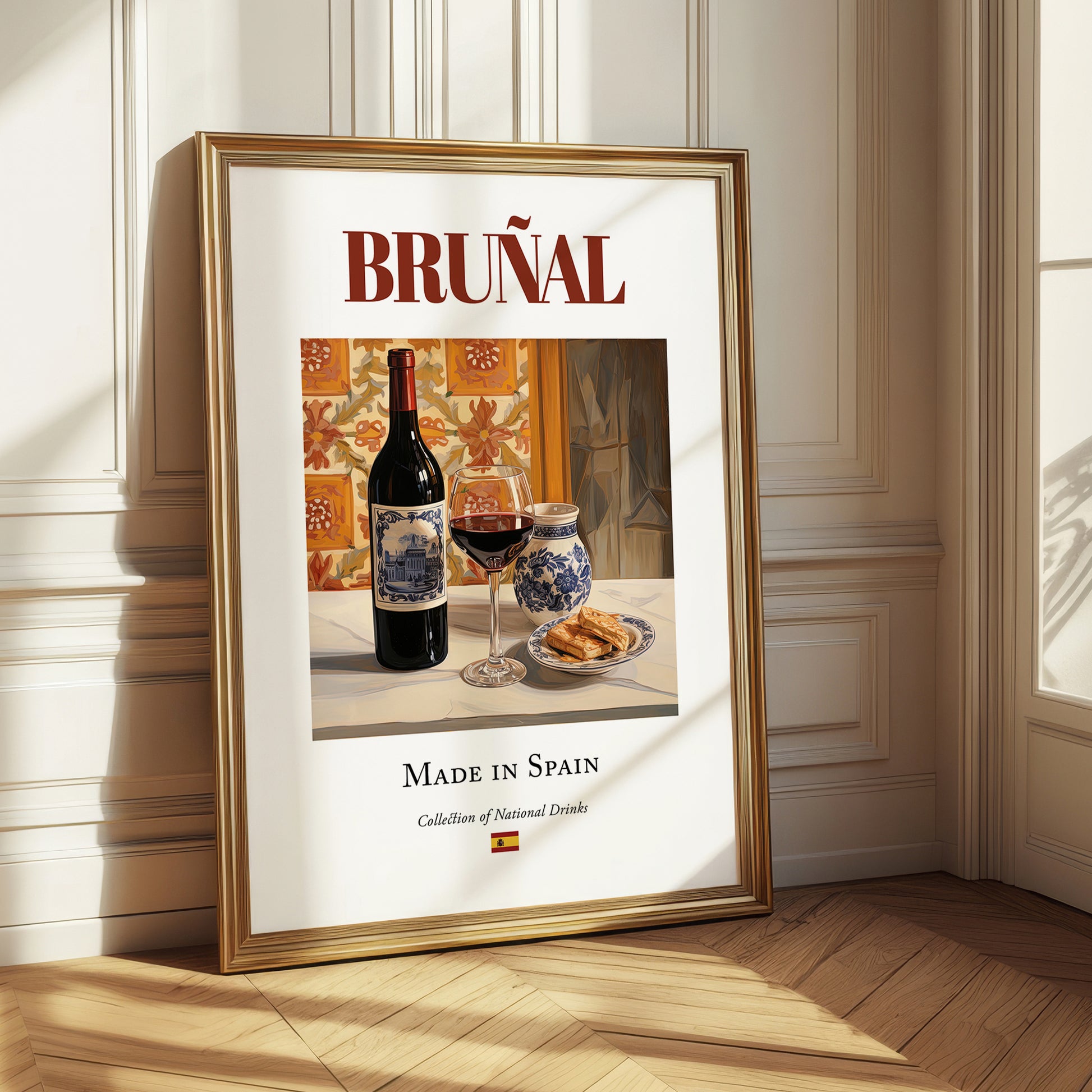 Bruñal – Spanish Red Wine, Vineyard Terrace Wall Decor