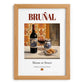 Bruñal – Spanish Red Wine, Vineyard Terrace Wall Decor, set in oak frame
