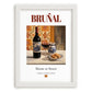 Bruñal – Spanish Red Wine, Vineyard Terrace Wall Decor, placed in minimal white frame