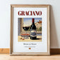 Graciano – Spanish Red Wine, Enoteca Poster, in wooden frame leaning on the floor
