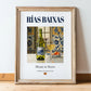 Rías Baixas – Spanish White Wine, Tasting Room Wall Decor, in wooden frame leaning on the floor