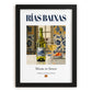 Rías Baixas – Spanish White Wine, Tasting Room Wall Decor, in sleek black frame