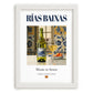 Rías Baixas – Spanish White Wine, Tasting Room Wall Decor, placed in minimal white frame