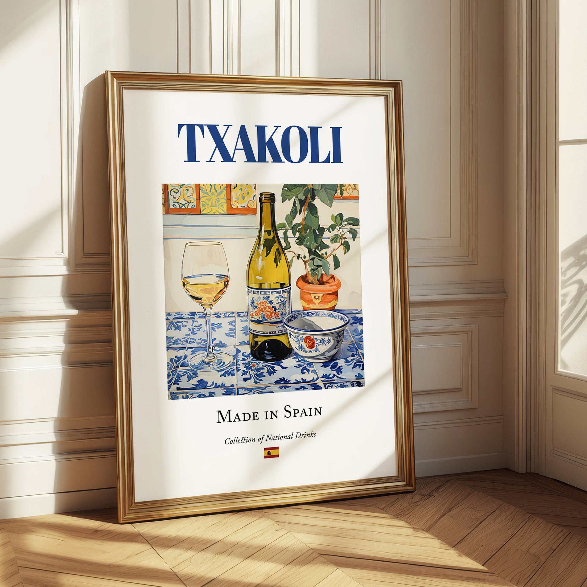 Txakoli – Spanish White Wine, Enoteca Poster