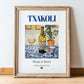 Txakoli – Spanish White Wine, Enoteca Poster, in wooden frame leaning on the floor