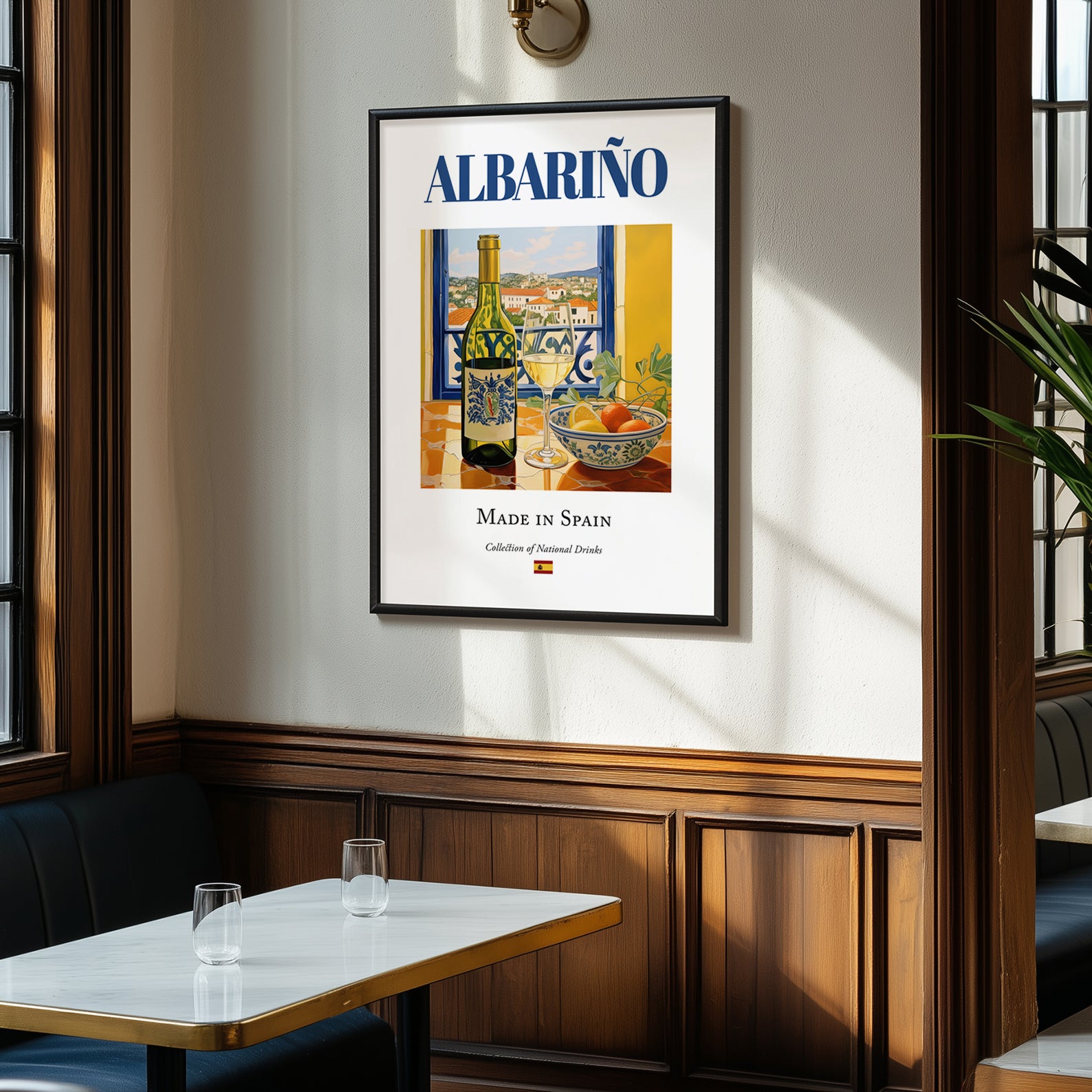 Albariño – Spanish White Wine, Vinoteca Wall Art, clean layout with no caption
